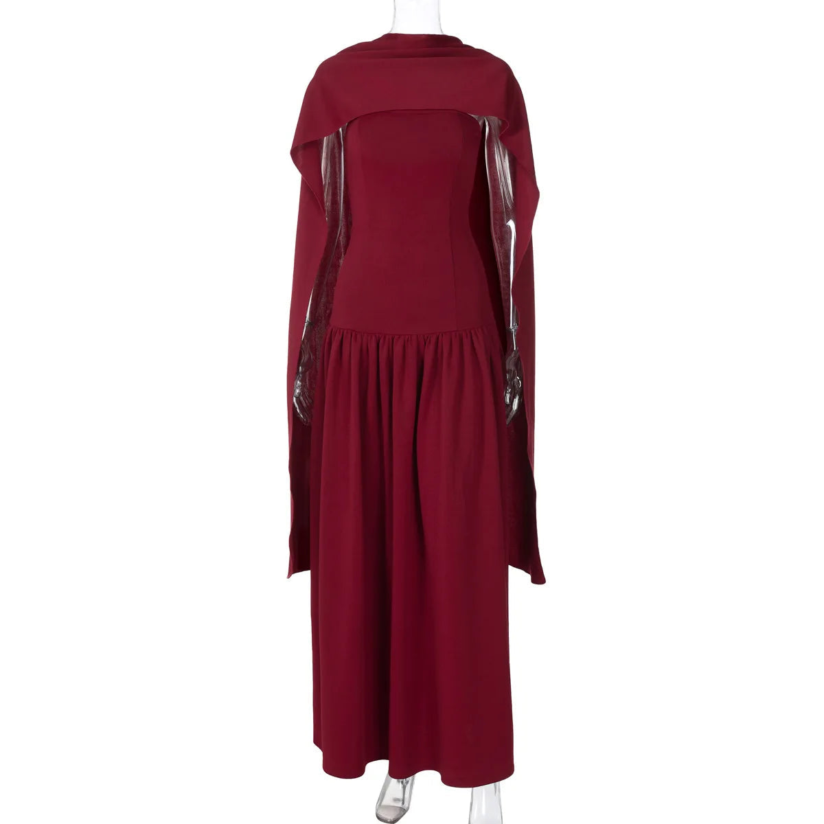 Aiertu  -  Sexy Strapless Ribbon Dress Women's Back Lace Up Spliced Long Evening Party Dress Slim Solid High Waist Elegant Clothes Aiertu