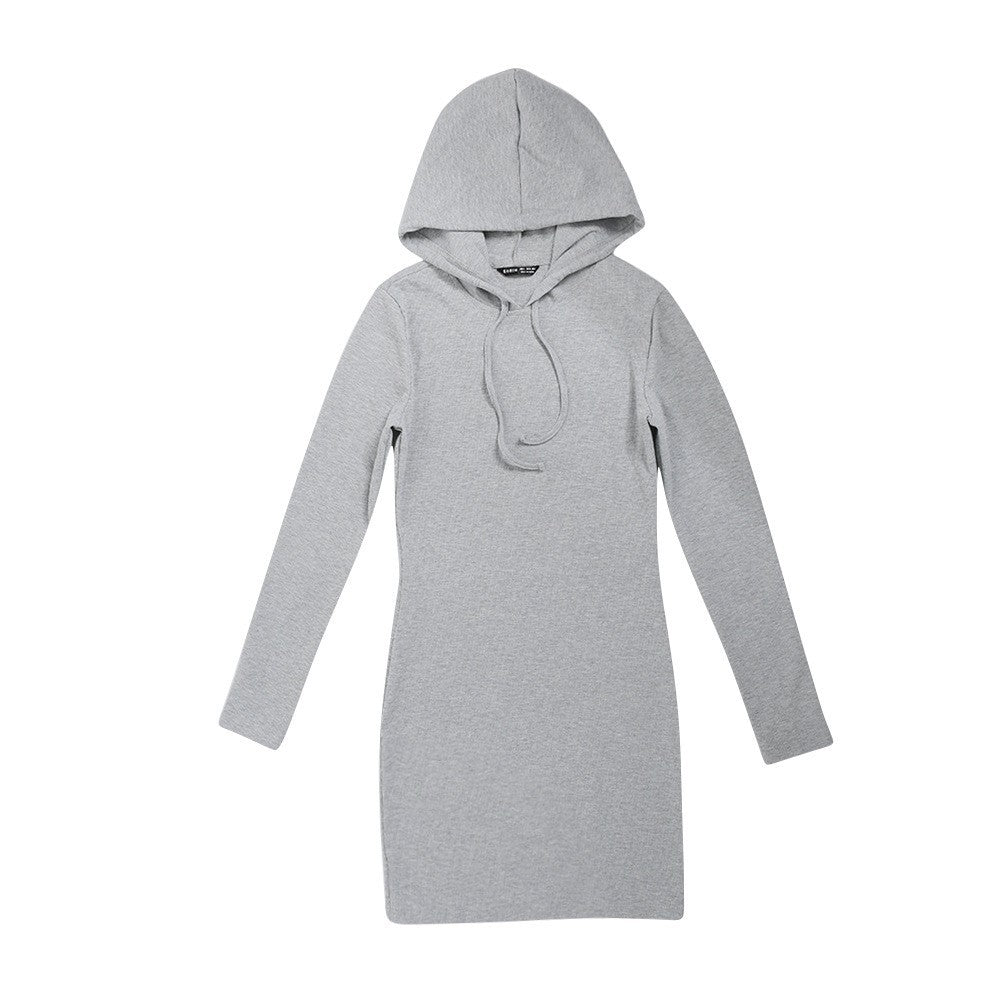 Aiertu - Slim Hooded Knitted Dress Aiertu