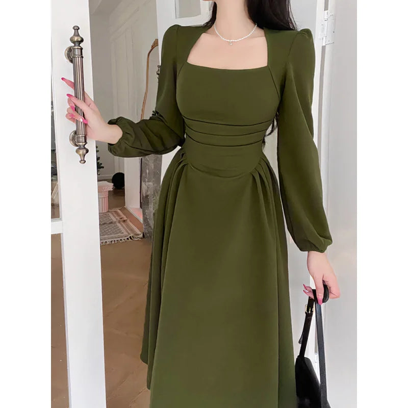 Aiertu  -  Elegant Party Dresses for Women Women's Spring Puff Sleeve Prom Casual Long Dress Korean Fashion Women Evening Dress Aiertu