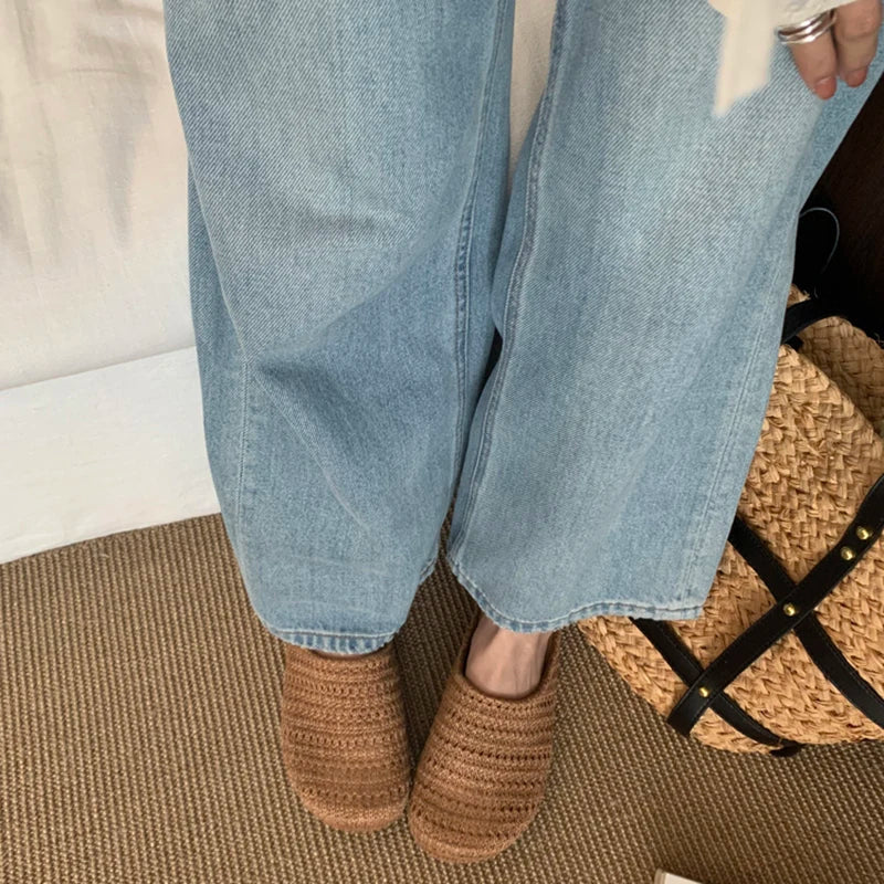 Aiertu  -  Summer Breathable Hollow Out Women Mules Slippers Fashion Slip On Singbacks Shoes Ladies Casual Dress Slides Aiertu