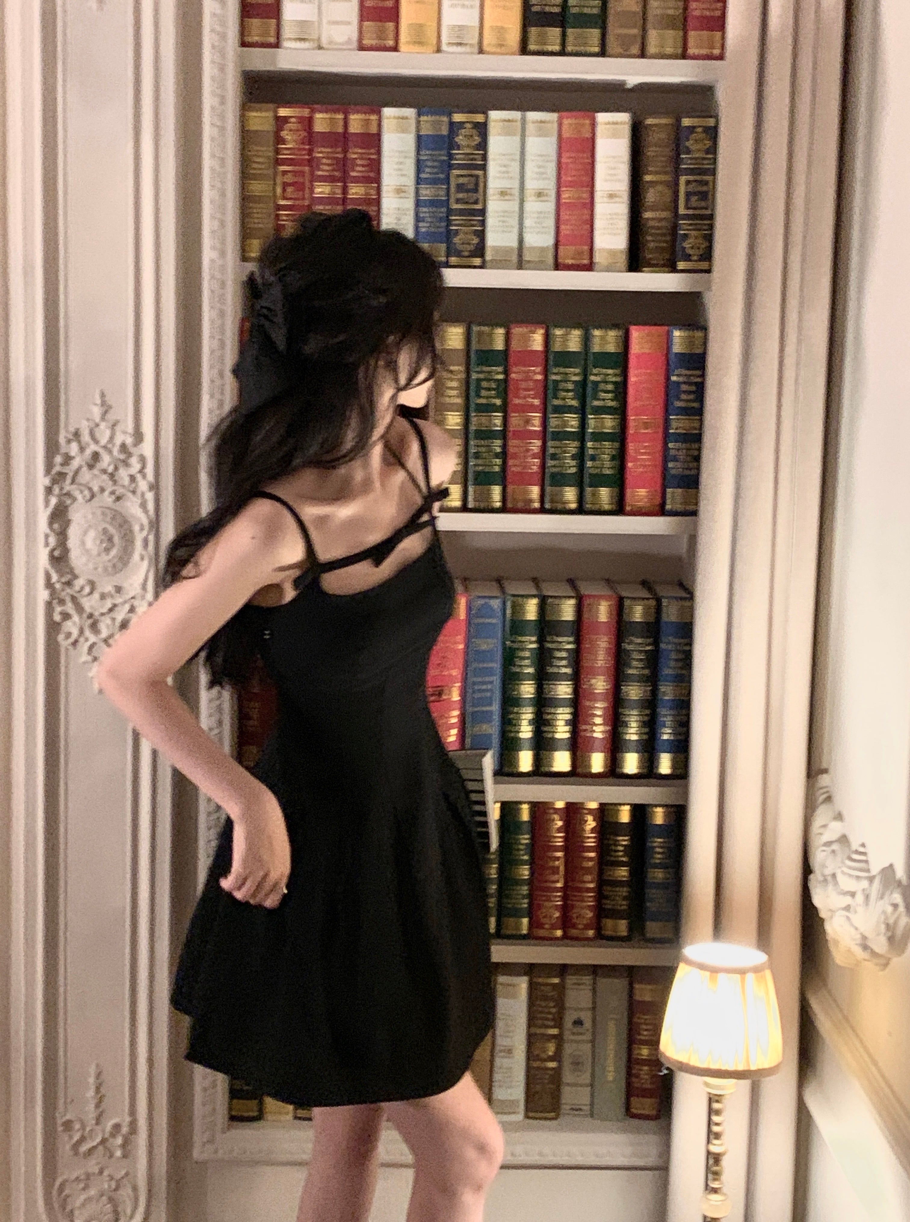 Aiertu  French Elegant Black Midi Dress Women Casual Evening Party Strap Dress Female Pure Color White One Piece Dress Korea Summer Aiertu