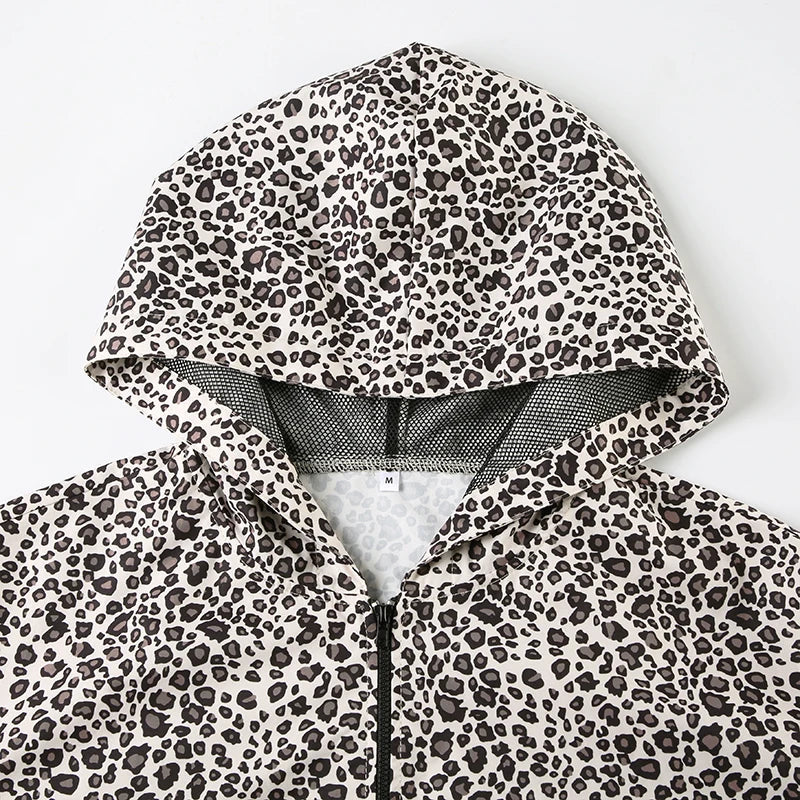 Aiertu  -  Leopard Print Vintage Hooded Coat Y2K Loose Fit Casual Zipper Coats Grunge Style Women Jacket Autumn Outwear Street Aiertu