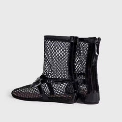 Aiertu  -  Women's New Mesh Roman Boots Sexy Short Boots Women's 2024 New Black Single Shoes Sandals Sandalen Aiertu