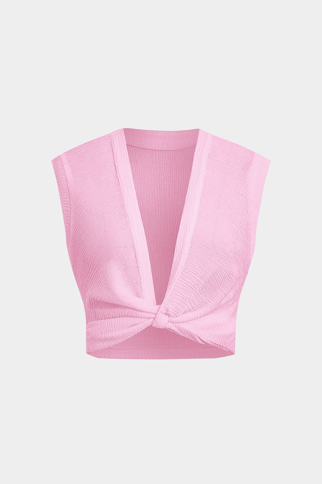 Aiertu  Twist Knot V-Neck Tank Top Aiertu