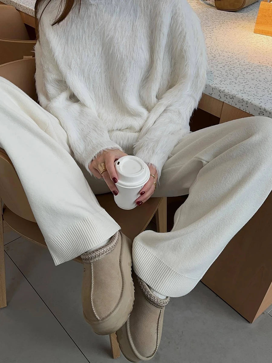 Aiertu  -  Autumn Solid Color Knitted Pullover Sweater Women Round Neck Long Sleeve Sweaters Female Casual Fashion Simple Jumpers 2026 New Aiertu