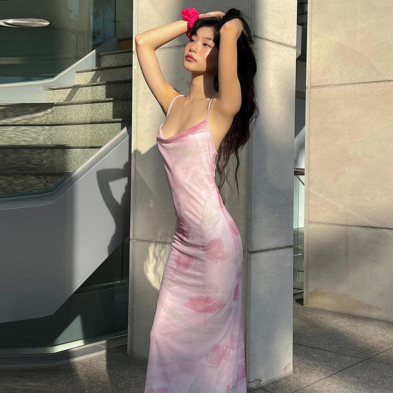 Aiertu  -Lennix Mesh Maxi Dress aiertu
