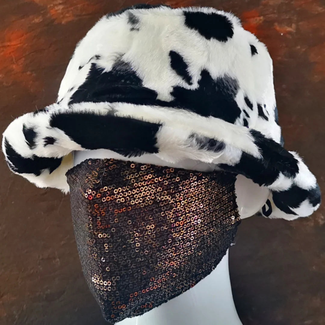 Aiertu  -  Winter 58-60cm XL Faux Fur Bucket Hat For Women Outdoor Warm Luxury Oversize Fisherman Hat Girl Trendy Party Long Fur Panama Cap Aiertu