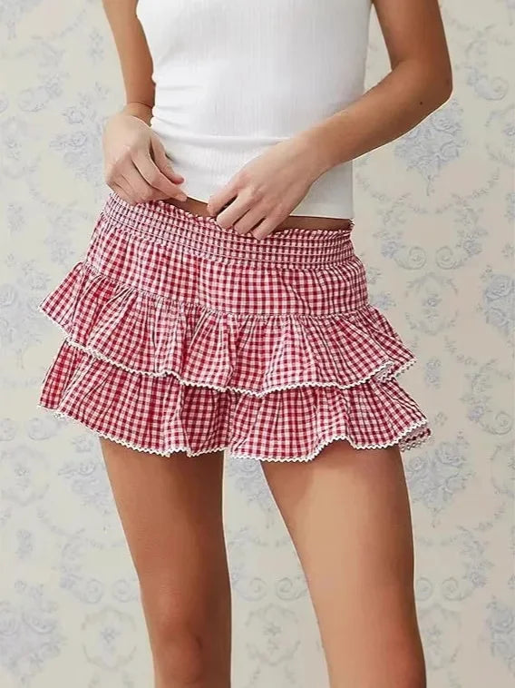 Aiertu  -  Autumn/Winter Best Selling Plaid Mini Dress Casual Sports Y2K Style European American Fashion Cross-Border Amazon Aiertu