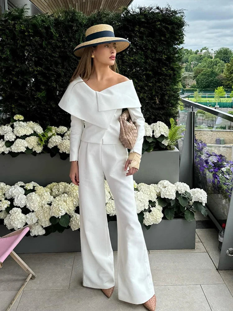 Aiertu  -  Elegant White Sleeveless Women Vest Asymmetric V-neck Off Shoulder Slim Female Waistcoat 2026 Summer New Chic Lady Streetwear Aiertu
