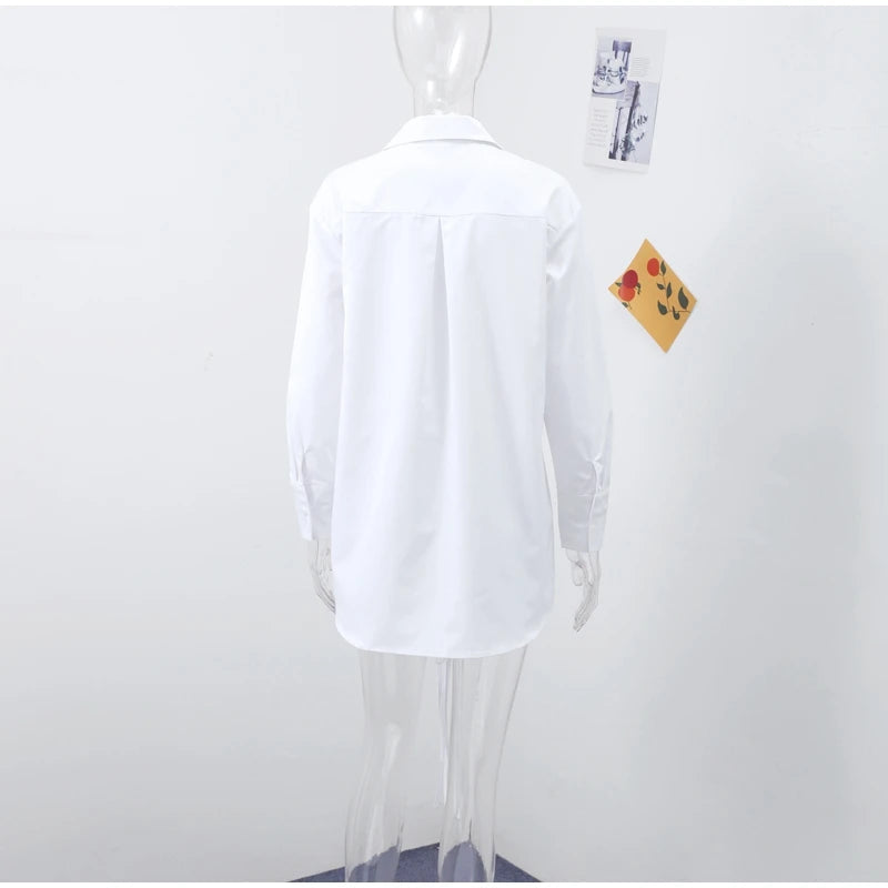 Aiertu  -  Summer Loose Bandage Dresses 2025 Woman Casual Lapel Collar Short Sleeve Female Mini Dress 2025 Solid High Street Lady Vestidos Aiertu