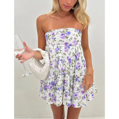 Aiertu  Tender Floral Strapless Mini Dress shopify