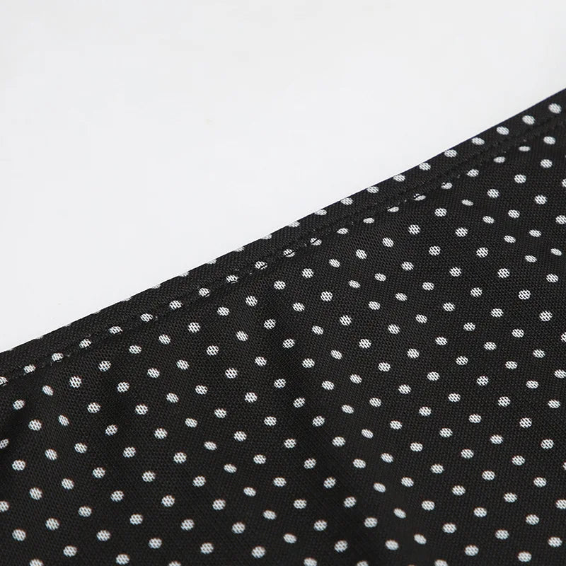 Aiertu  -  Polka Dot Print Double Mesh Skirt For Women Hip-covered Straight Long Skirt Summer New High Waist Casual Female Skirts Aiertu