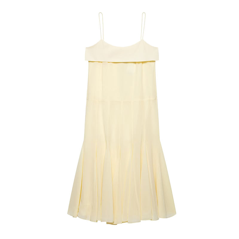 Aiertu  Sexy Perspective Pleated Sling Dress Lady Chic Sleeveless Backless Tube Long Dresses Female Summer Fashion Street Party Vestidos Aiertu