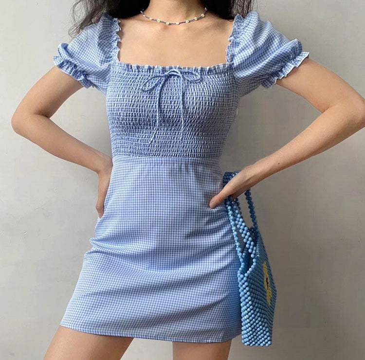 Aiertu - Uptown Shirred Babydoll Dress  ~ HANDMADE - new trend inspo - trashy outfits - dinner outfits Aiertu