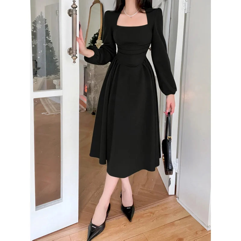 Aiertu  -  Elegant Party Dresses for Women Women's Spring Puff Sleeve Prom Casual Long Dress Korean Fashion Women Evening Dress Aiertu