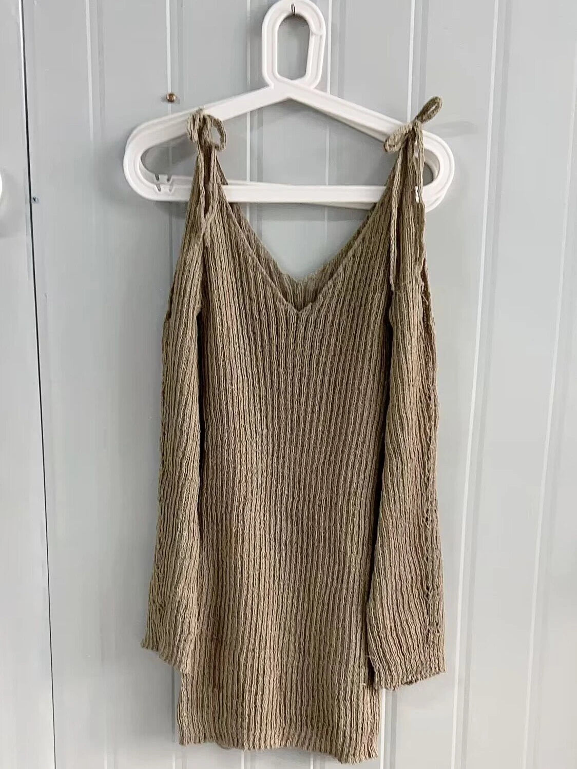 Aiertu  -  Punk Gothic Mid-long Length Knitted Tops Women 2025 Solid Hollow Out Hole Flare Sleeve Loose Y2k Streetwear Pullover Top Female Aiertu