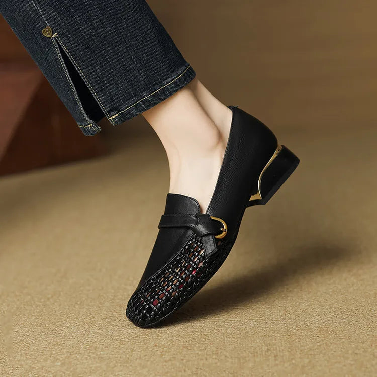 Aiertu  -  Women Shoes Fashion Loafers 2025 Summer New Design Hollow Slip On Breathable Mesh Elegant Women Flat Shoes Walking Casual Shoes Aiertu