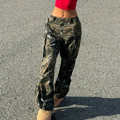 Aiertu  -  Y2K Fashion Camouflage Pants Women Autumn Vintage Harajuku Straight Trousers Grunge Style Joggers Streetwear Outfits Aiertu