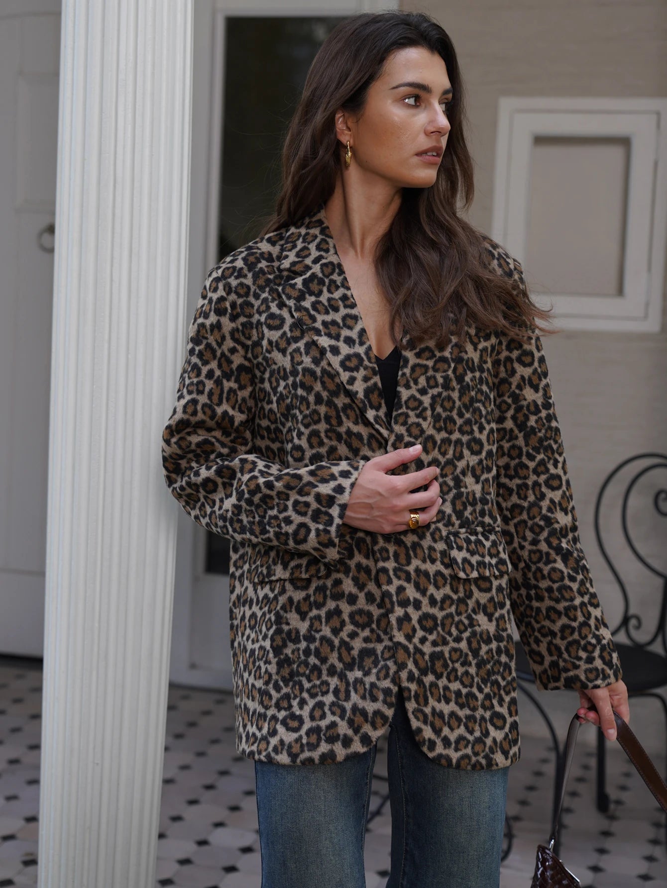 Aiertu  -  2026 Fall / Autumn Winter New Women Fashion Basic Leopard Jacket Basic Blazer Aiertu