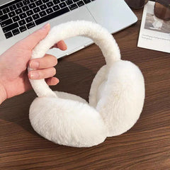 Aiertu  -  Solid Color Soft Plush Ear Warmer Winter Warm Earmuffs Fashion Ear Cover Outdoor Cold Protection Ear-Muffs Folding Earflap Aiertu