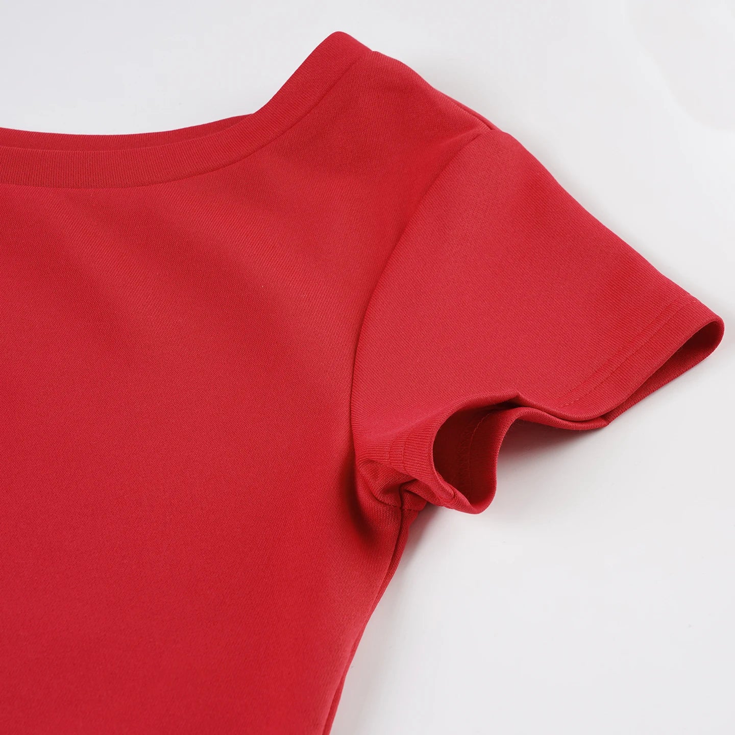 Aiertu  -  Summer Basic Loose Cropped Top Women Solid Short Sleeve Asymmetric Tee Shirts Streetwear y2k Basic T-shirts Vintage 90s Aiertu