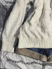 Aiertu  -  Hooded Furry Women Y2k Aesthetic Sweaters Autumn Slim Vintage Drawstring Pullovers Harajuku Knitted Fairy Pocket Jumpers Trendy Aiertu