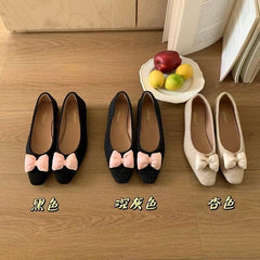 Aiertu  -  Square Toe Women Shoes On Heels Clogs Platform Casual Female Sneakers Bow-Knot All-Match Flats Modis Creepers Butterfly Comforta Aiertu