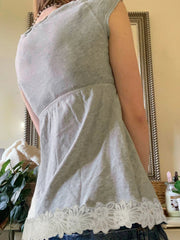 Aiertu  Cute Lace Trim Slim Simple T-Shirts Summer Sweet Basic All-Match Fashion Trendy Japanese Women’s Clothes Aiertu