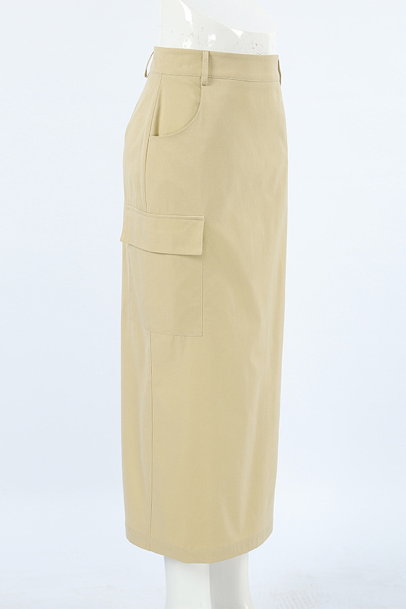 Aiertu  -Daily Elegant Slit Zipper Regular High Waist Straight Bottoms aiertu