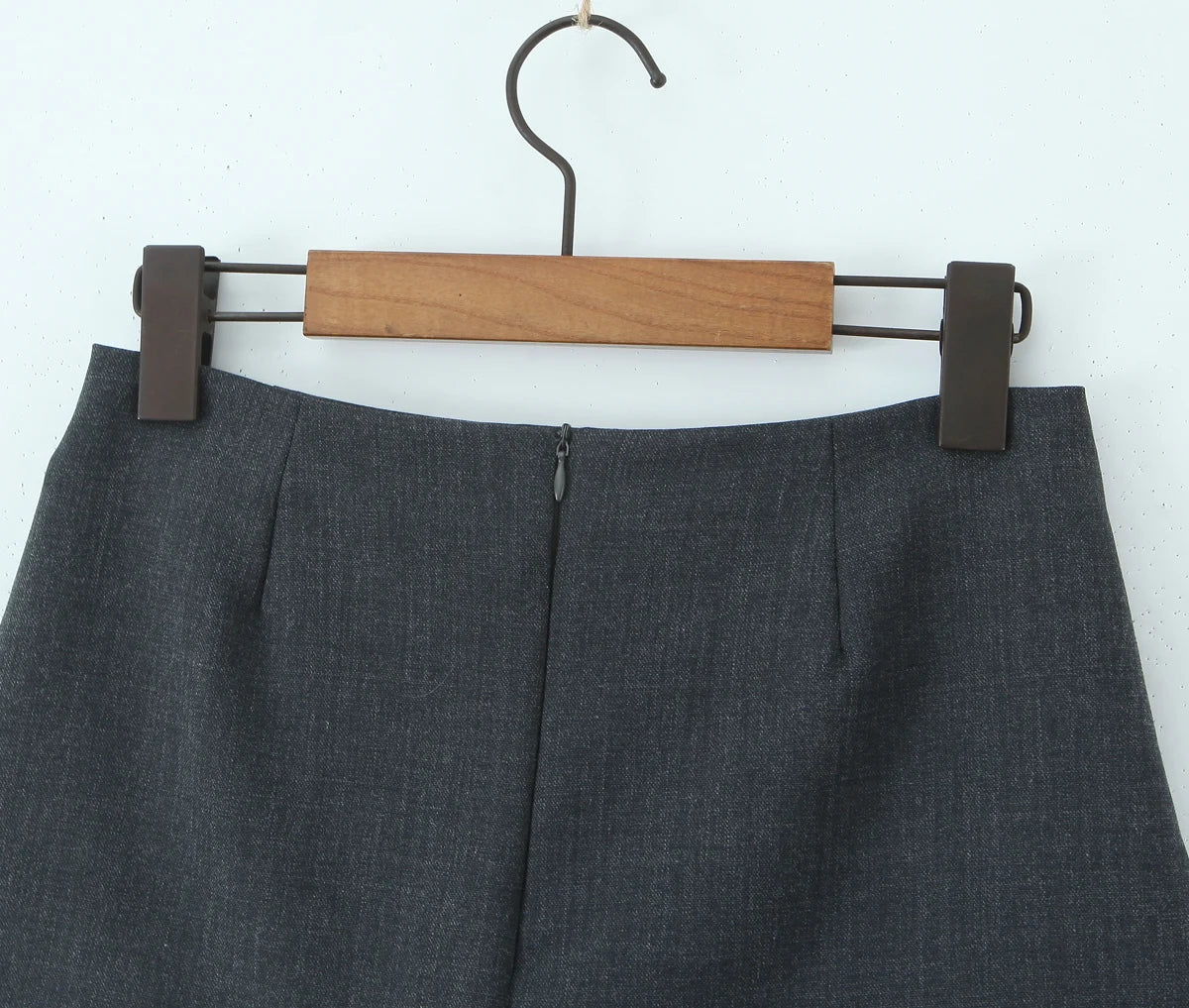 Aiertu  -  Women Slit Hem Low Waist Mini Skirt American Vintage All-match Package Hips Short Skirts Back Zipper With Shorts Underwear Aiertu