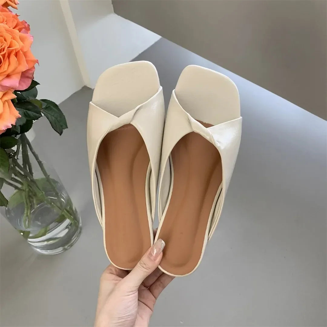 Aiertu  -  Flats Slippers Women Open Toe Sandals Summer Flip Flops Casual Shoes 2025 Trend Dress Party Shoes Woman Slides Designer Aiertu