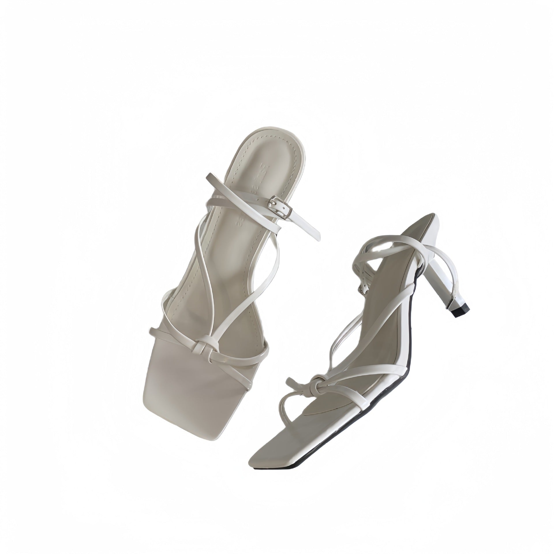 Aiertu  Shoes Ladies' Slippers Cross-Tied Slipers Women Low Heeled Mules Summer 2025 High Fabric PU Rome Rubber Slides Scandals Pumps Aiertu