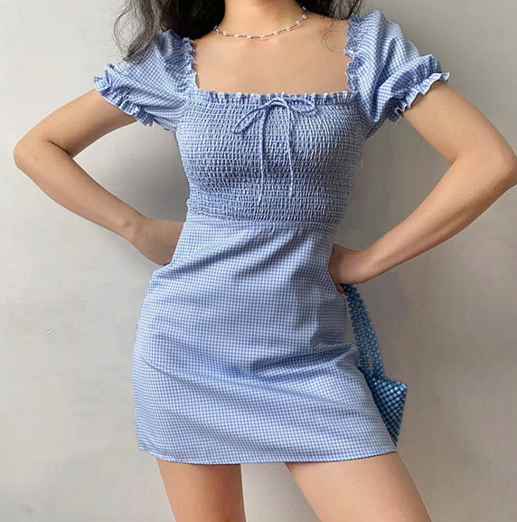 Aiertu - Uptown Shirred Babydoll Dress  ~ HANDMADE - new trend inspo - trashy outfits - dinner outfits Aiertu