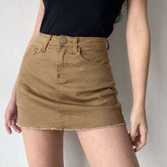 Aiertu - Edgy Gal Denim Skirt - new trend inspo - trashy outfits - dinner outfits Aiertu
