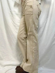 Aiertu  -  Double-Button Low-Rise Straight-Leg Pants Aiertu