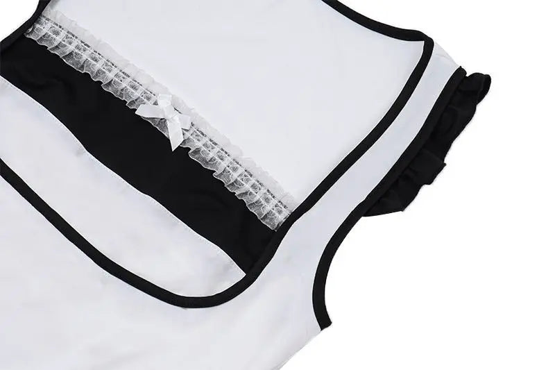 Aiertu  -  Bow Panelled American Sweet Cruel Women Clothing Lace Patchwork Y2K Goth Vintage Sling Vest 2025 New Elegant 2000S Tanks Aiertu