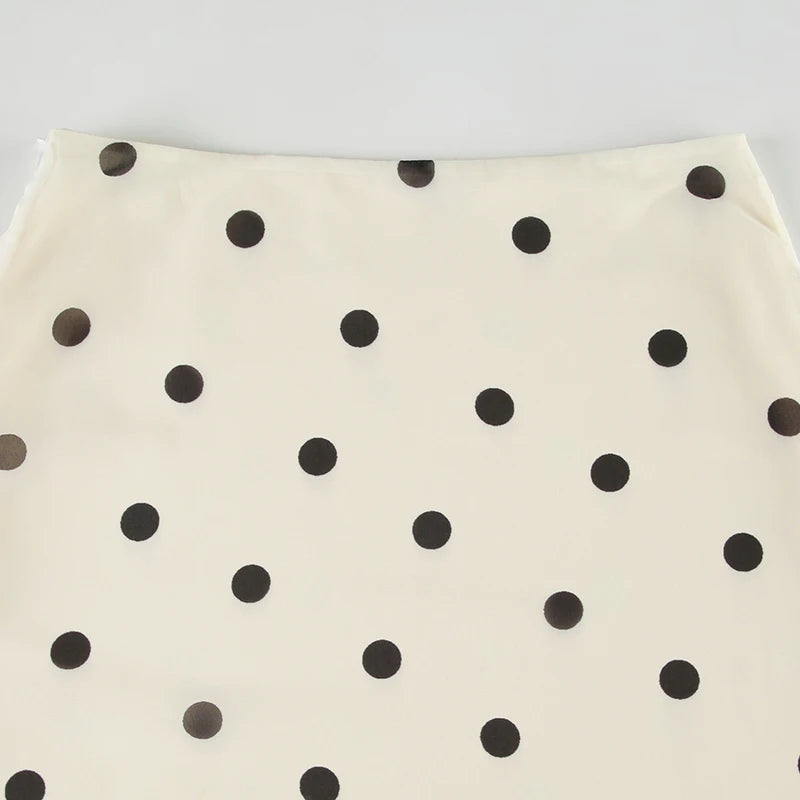 Aiertu  -  Fashion Polk Dot Printed Edible Tree Fungus Trim Skirts Women Holidays Zipper-Up Mesh Half Double Layers Bottoms 2026 Aiertu