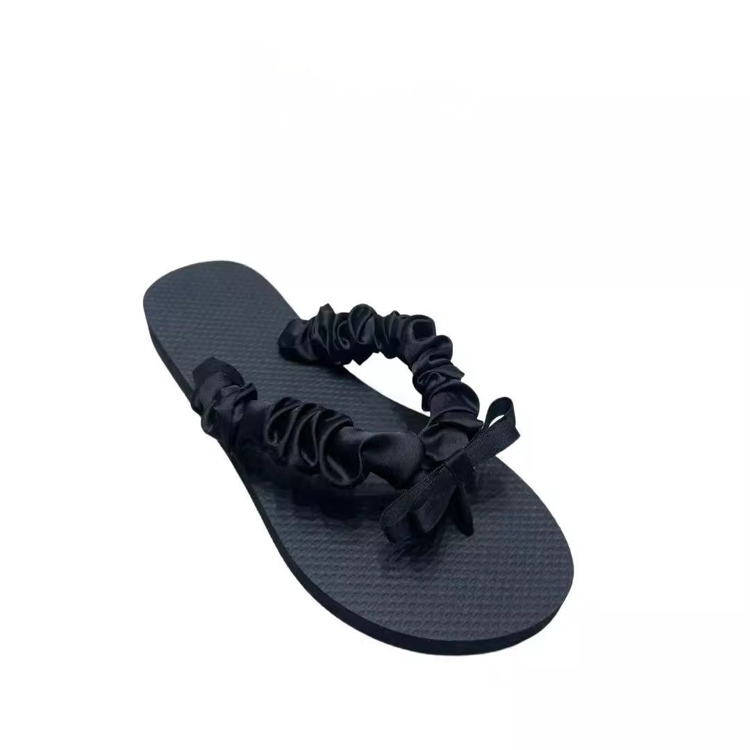 Aiertu  -  Shoes Butterfly-Knot Rubber Flip Flops Slippers Soft Beige Heeled Sandals Summer Clogs Woman Luxury Slides Hawaiian Comfort Blac Aiertu