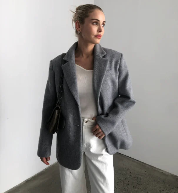Aiertu  -  2026 Fall / Autumn Winter New Women Fashion Basic Wool Jacket Basic Blazer Aiertu