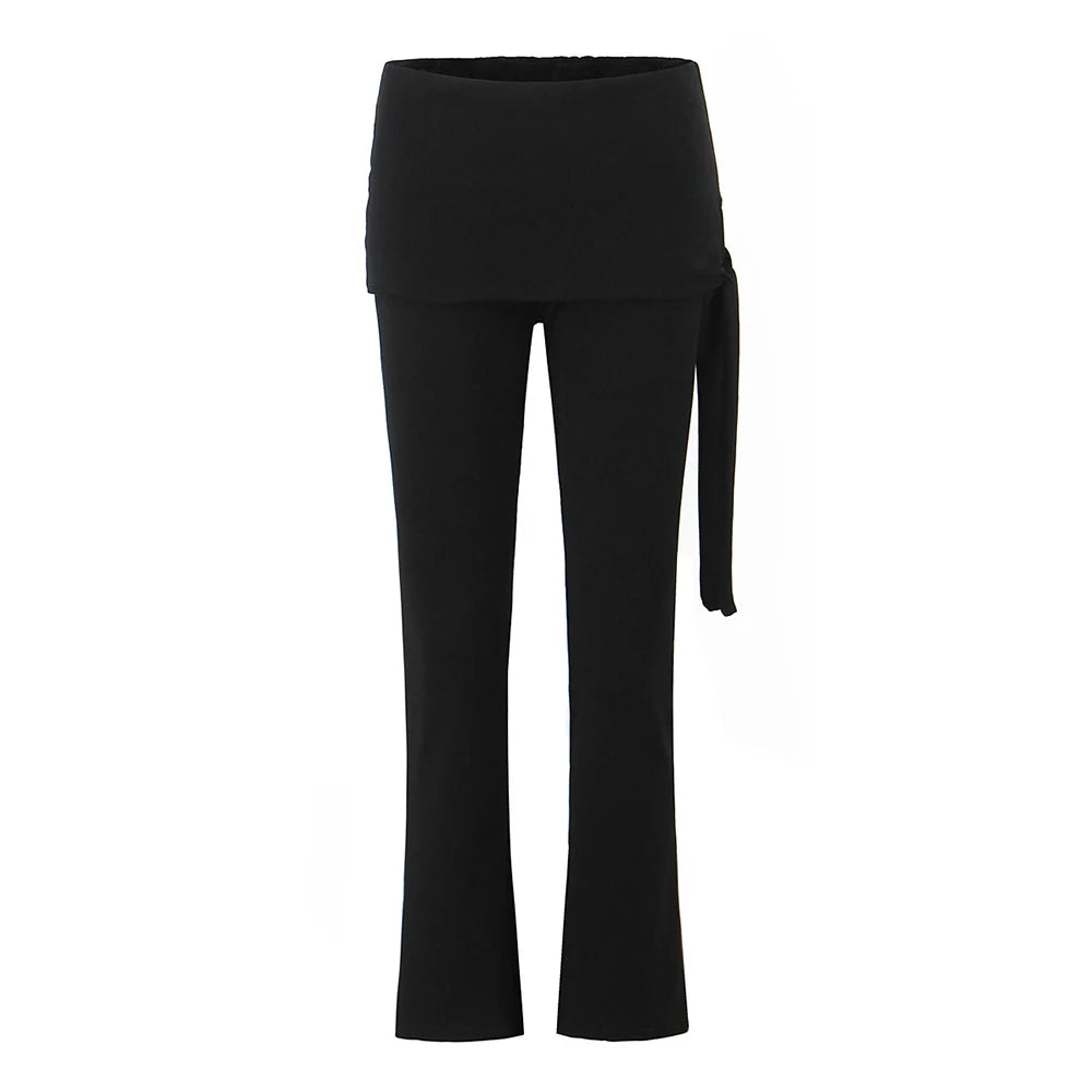 Aiertu  -  Solid Slimming Two Piece Set for Women Square Neck Sleeveless Top High Waist Pant Sets Female New Aiertu