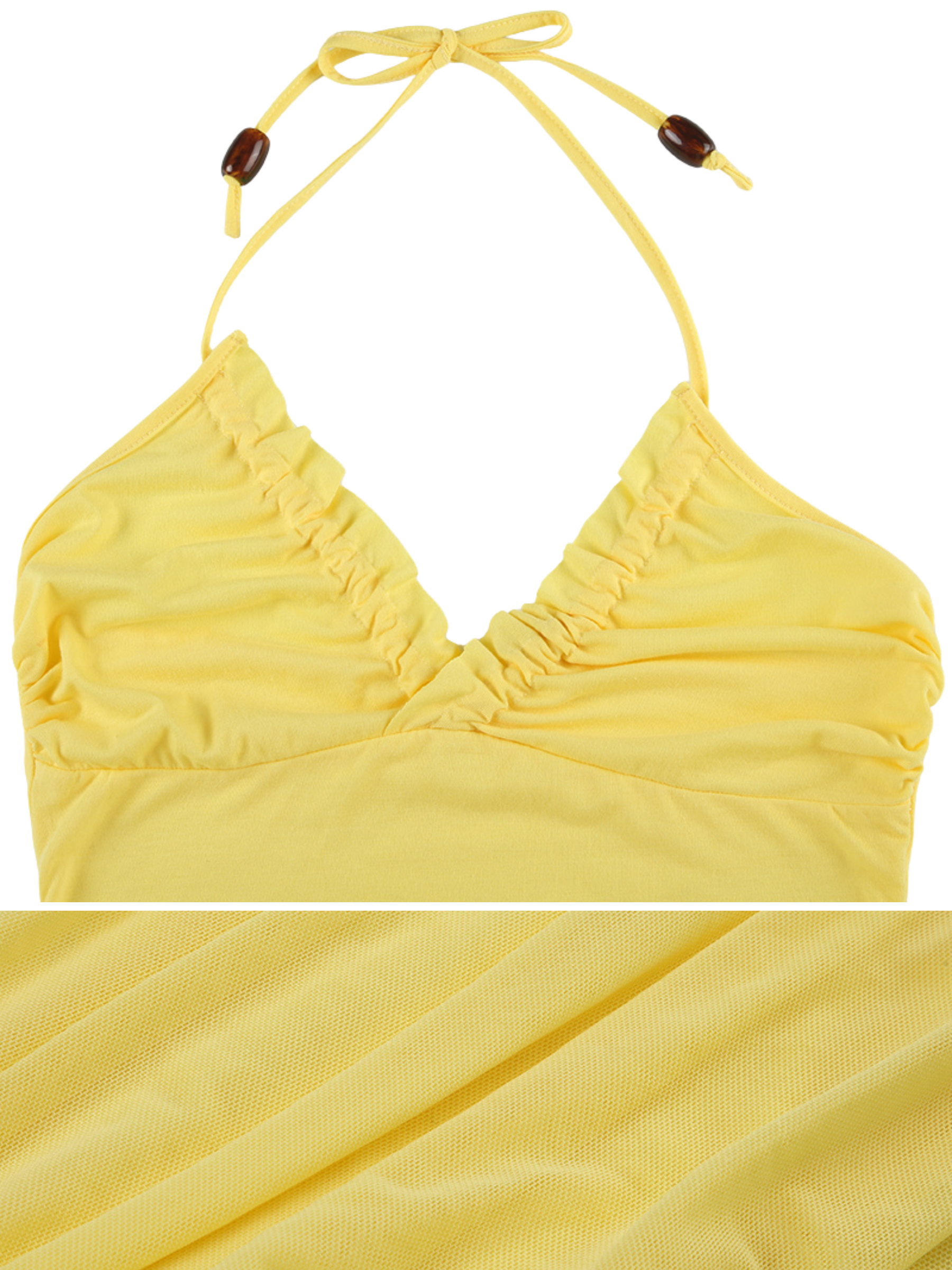 Aiertu  -Viana Ruched Halter Top aiertu
