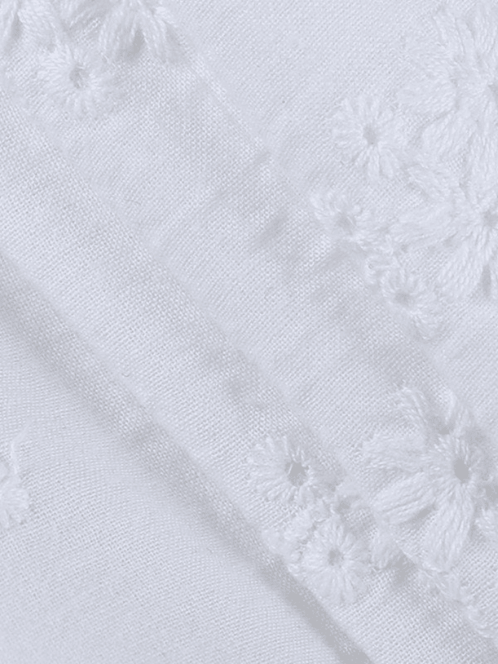 Aiertu  -  White Floral Asymmetric Corset Top Aiertu