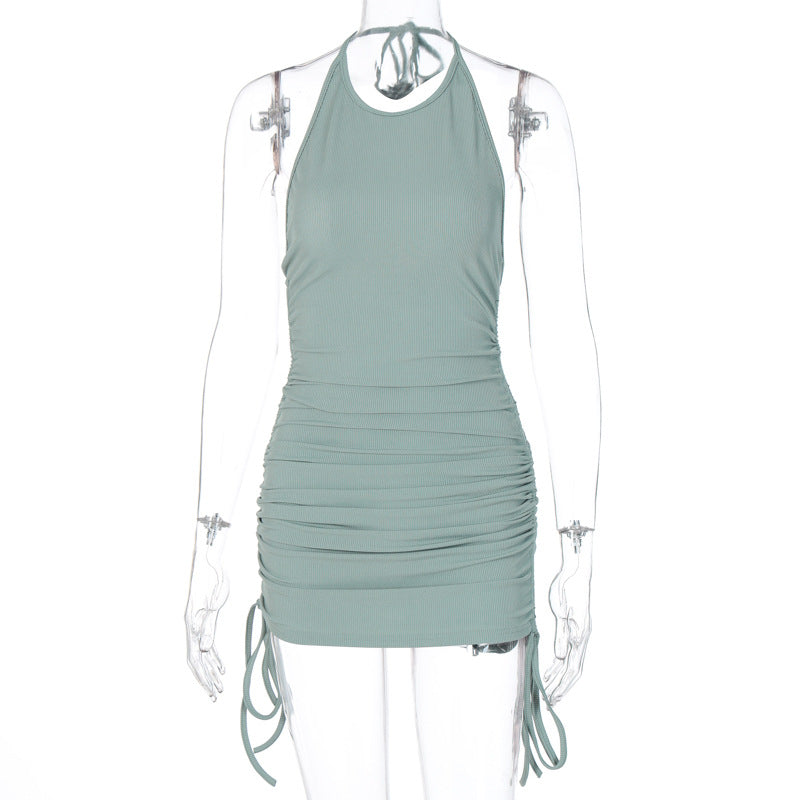 Aiertu - Sexy Round Neck Short Dress Aiertu