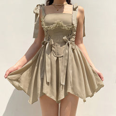 Aiertu - Style Lace And Fungus Stitching Dress Aiertu