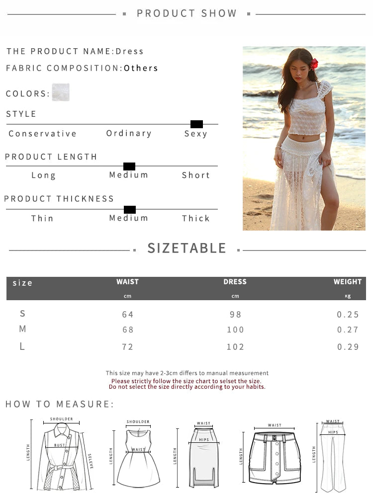 Aiertu  -  Patchwork 2-Piece Set Jacquard Women Lace Bandage Mini t-Shirt+High Slits Skinny Skirt Elasticated Waist Matching Suits Aiertu