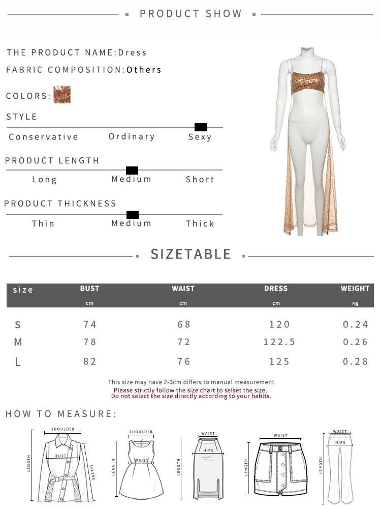 Aiertu  -  Vacation Shiny Sequins Extra-Long Camisole Women 2025 Y2K Summer Trend Backless See Through Hem Wild Fashion Outfits Aiertu