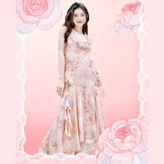 Aiertu  Honey Vine Vintage-Floral Ethereal Essence Dress Aiertu