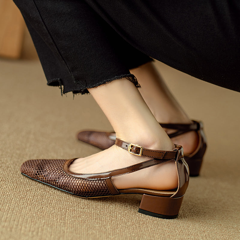 Aiertu  New Fashion Women High Heeled Sandals Genuine Leather Hollowing Party Shoes Woman Kitten Heels Prom Pumps Office Mesh Shoes Aiertu