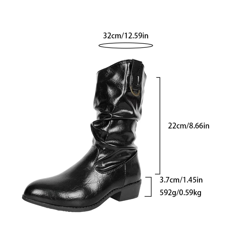 Aiertu    -  Pointed-toe Chelsea Women Boots Autumn Designer Fashion Ankle Goth Shoes Woman Mid Heels Chunky Motorcycle Zapatillas Mujer Aiertu