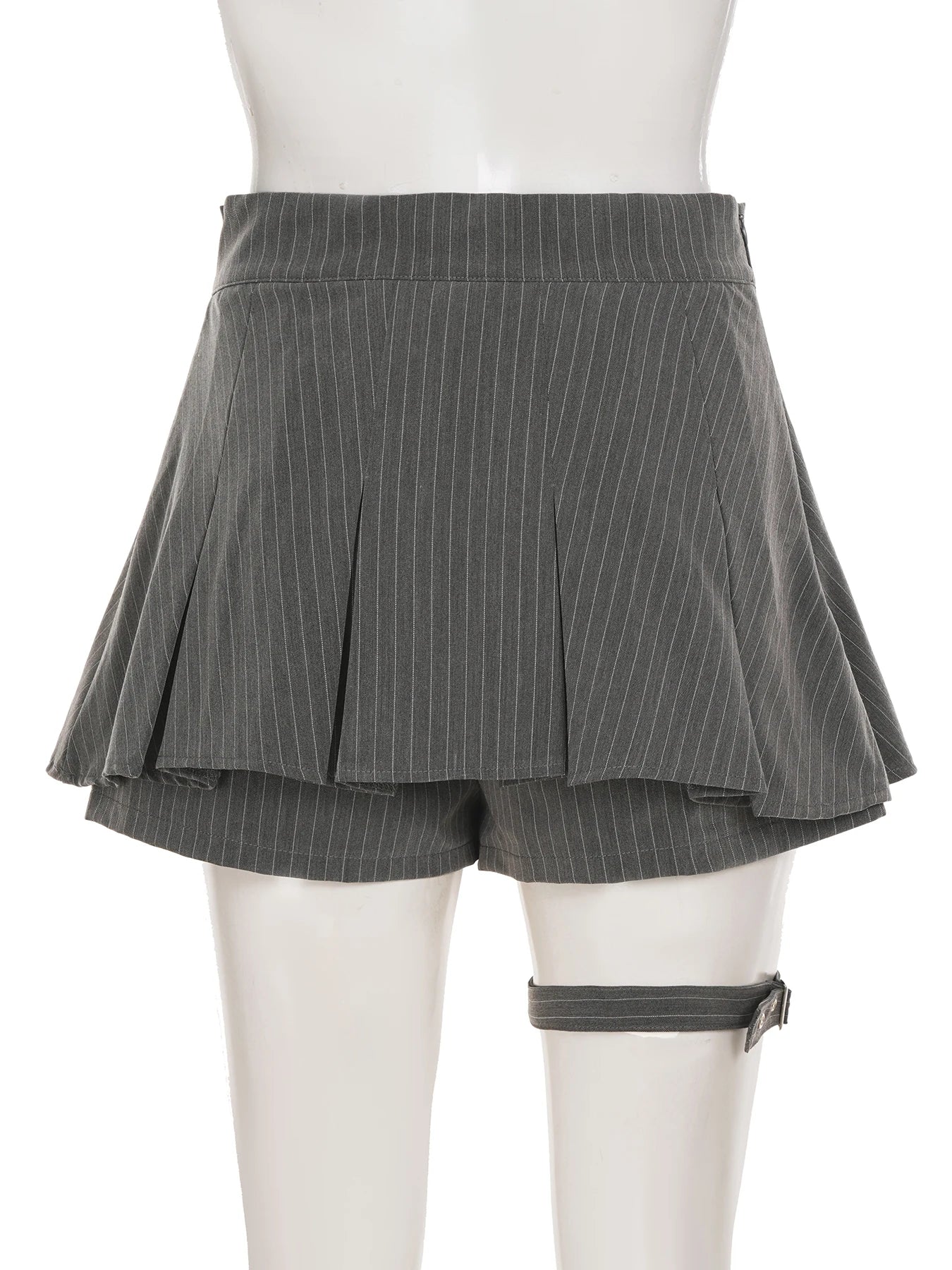 Aiertu  -  Preppy Style Striped A-Line Skirts With Shorts Casual Slim Mid-Waisted Mini Skirts Women 2025 Summer Fashion Streetwear Aiertu